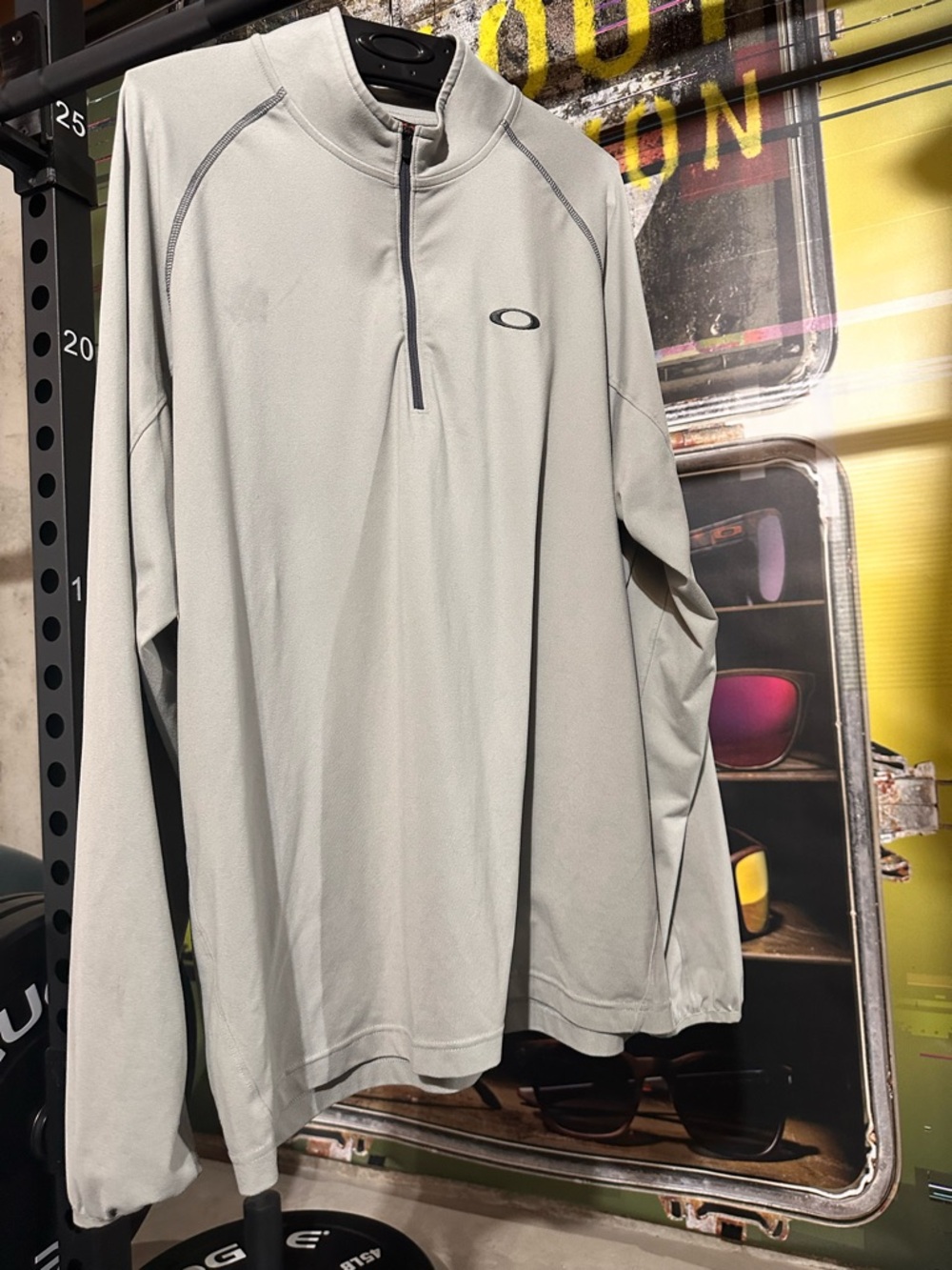 Oakley Light Gray 1/4 zip Performance Pullover